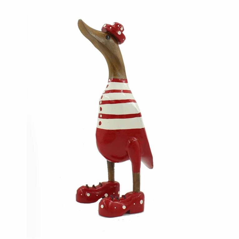 Figura Decorativa Pato con Sombrero - #pino_y_jacaranda#