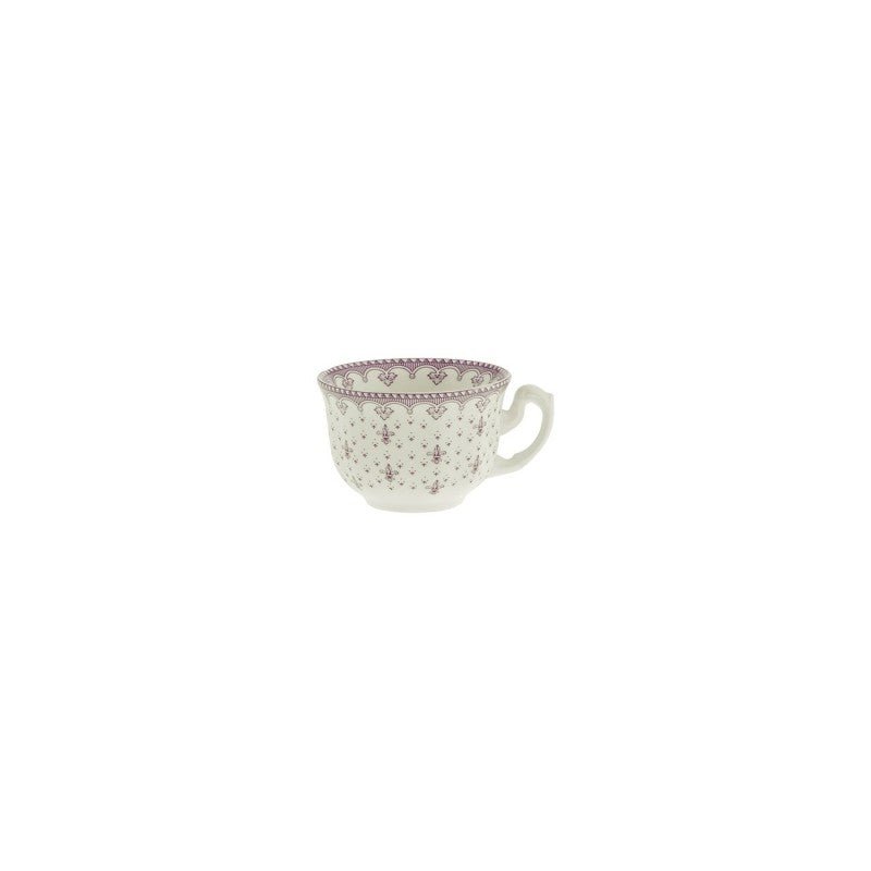 Juego de Café de 15 Piezas La Cartuja de Sevilla Colección Flor de Lis Rosa - #pino_y_jacaranda#