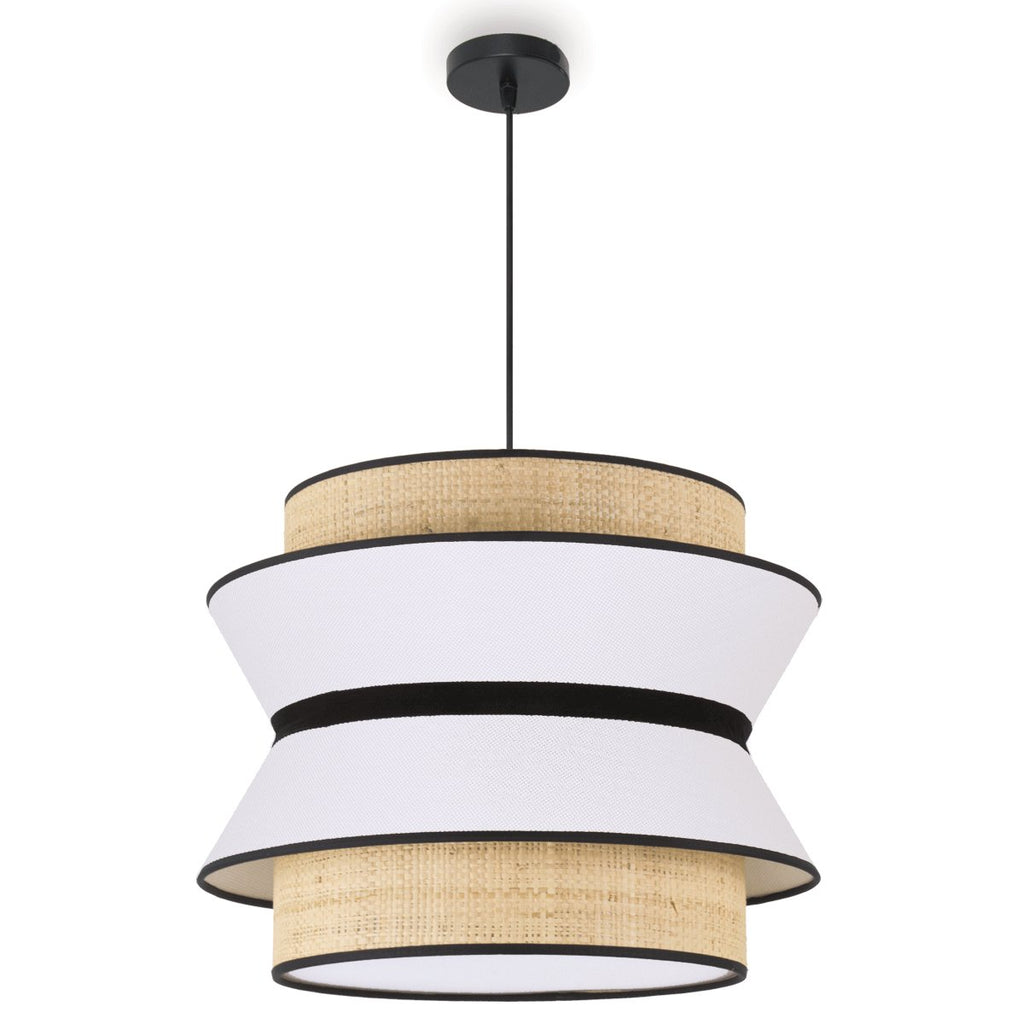 Lámpara Colgante Diábolo Ø40 cm Madera, Banana y Beige - #pino_y_jacaranda#