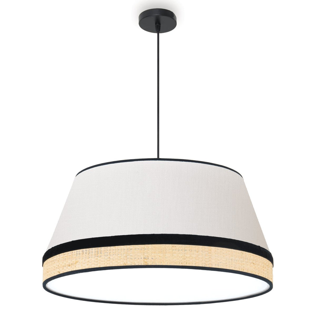 Lámpara Colgante Ø50 cm Beige y Blanco - #pino_y_jacaranda#