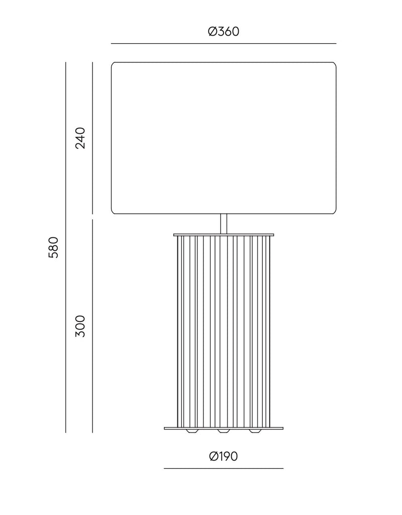 Lámpara de Sobremesa Sonica Ø19x30 cm - #pino_y_jacaranda#