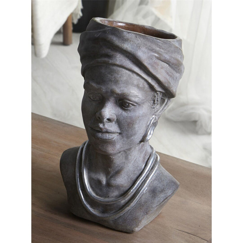 Macetero Busto Africano - #pino_y_jacaranda#