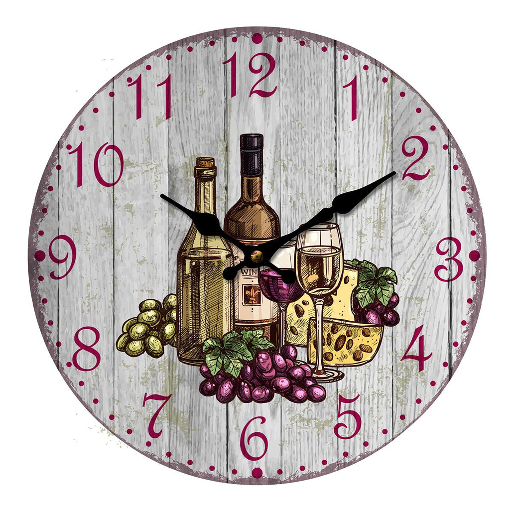 Reloj de Pared Uvas y Vino - #pino_y_jacaranda#