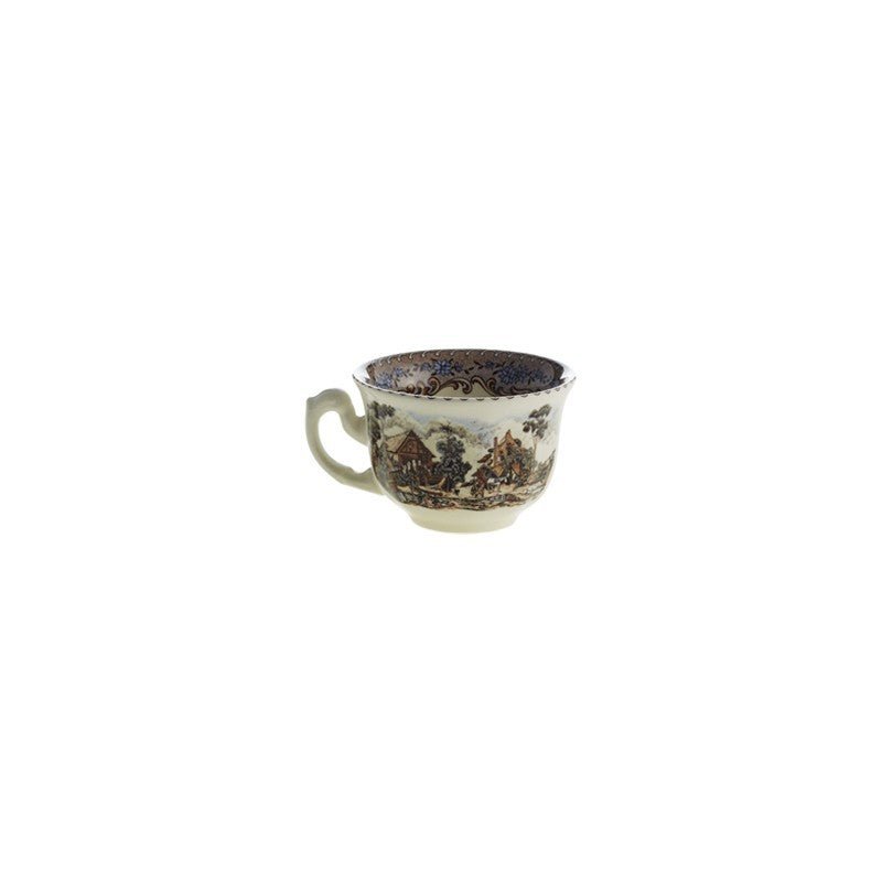 Set de 4 Tazas de Café con Platillo La Cartuja Colección Viejo Molino - #pino_y_jacaranda#