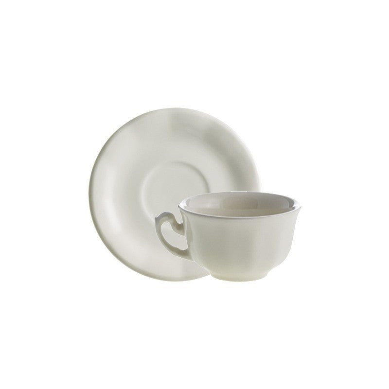 Set de 4 Tazas de Té con Platillos Colección Aurora Blanca - #pino_y_jacaranda#