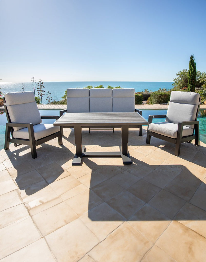 Set de Sofá Reclinable y Mesa de Exterior Abanto - #pino_y_jacaranda#