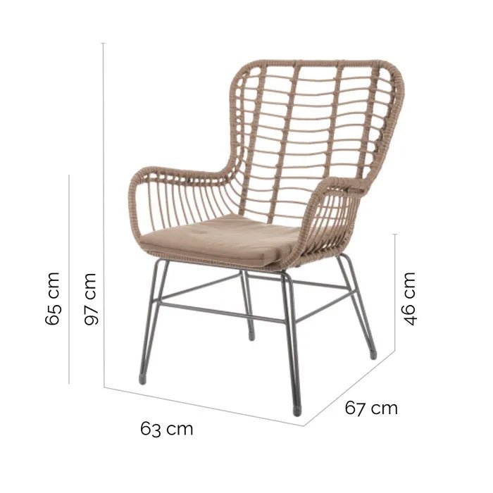 Sillón Alto de Exterior Lloredo - #pino_y_jacaranda#