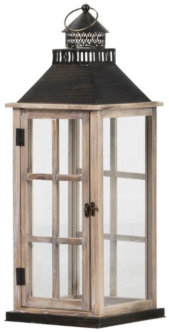 Farol Antique Madera - #pino_y_jacaranda#