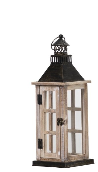 Farol Antique Madera - #pino_y_jacaranda#