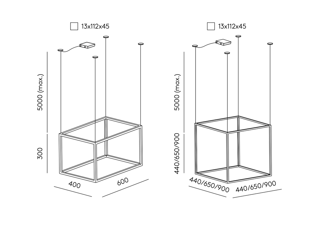 Lámpara de Techo Cube X - #pino_y_jacaranda#